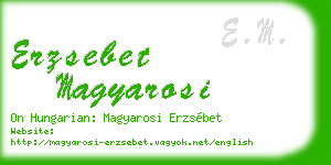 erzsebet magyarosi business card